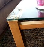 Mooie Salontafel met Glasplaat, Huis en Inrichting, Tafels | Salontafels, Ophalen, 100 tot 150 cm, 50 tot 100 cm, Zo goed als nieuw