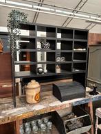 Vintage brocante vakkenkast / rek, Antiek en Kunst, Curiosa en Brocante, Ophalen