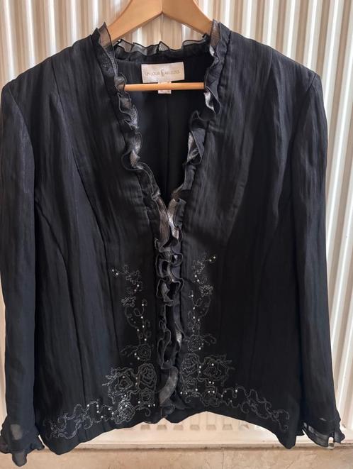 Un jour Allieurs zwart jasje maat 44, Kleding | Dames, Jasjes, Kostuums en Pakken, Zo goed als nieuw, Jasje, Maat 42/44 (L), Zwart