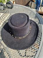 MOOIE ORGINENELE LINE DANCING HOED KLEUR ZWART MAAT 54, Ophalen of Verzenden, Zo goed als nieuw, 55 cm (S, 6⅞ inch) of minder