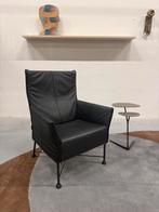 Nieuwstaat Montis Charly Fauteuil zwart leer Design stoel, Montis, Leer, 75 tot 100 cm, Leolux Harvink Jori Rolf Benz Design on Stock Eyye Montis