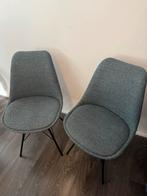 2 Kick eetkamerstoelen - grijs/blauw, Huis en Inrichting, Ophalen, Twee, Zo goed als nieuw, Stof