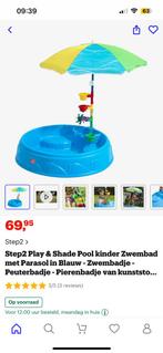 Kinderzwembad met zitjes en parasol, Ophalen, Zo goed als nieuw