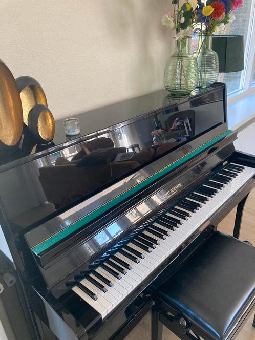 Mooie en fijne piano, Muziek en Instrumenten, Piano's, Gebruikt, Zwart, Hoogglans, Ophalen