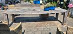 steigerhout  tuintafel onbehandeldGRATIS!!!, Tuin en Terras, Tuintafels, Ophalen, Gebruikt, Rechthoekig, Hout
