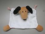 Hema wit pluche knuffeldoek met bruin/zwarte teckel hond, Kinderen en Baby's, Speelgoed | Knuffels en Pluche, Ophalen of Verzenden