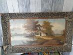 Oud schilderij op bord, Ophalen of Verzenden