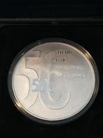 50.GULDEN, PROOF 50 JAAR BEVRIJDING., Postzegels en Munten, Munten | Nederland, Zilver, 50 gulden, Koningin Beatrix, Losse munt
