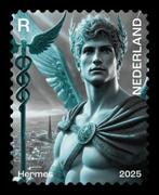2025 Crypto Stamp Hermes BLAUW ( crypto postzegel ) Postfris, Postzegels en Munten, Ophalen of Verzenden, Na 1940, Postfris