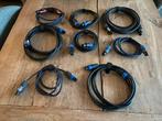 Speakon kabels - 9 stuks - korte maten, Speaker of Versterker, Ophalen of Verzenden, Zo goed als nieuw, Nvt