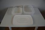 Tupperware Vleeswaren bakjes condenscontrol (ook voor Kaas), Ophalen of Verzenden, Zo goed als nieuw, Wit, Schaal