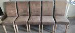 Vijf eetkamerstoelen, Ophalen, Zo goed als nieuw, Bruin, Vijf, Zes of meer stoelen