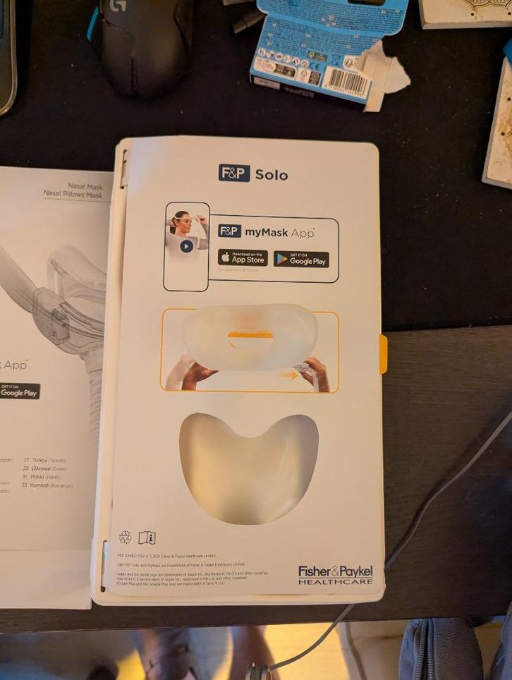Fisher & Paykel Solo Nasal & Pillow CPAP Mask L 3x gebruikt, Diversen, Verpleegmiddelen, Zo goed als nieuw, Ophalen of Verzenden
