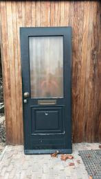 Hardhouten voordeur - 87.5 breedt x 221.2 hoog, Ophalen, Zo goed als nieuw, Buitendeur, 200 tot 215 cm