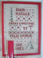 Borduurpatroon  Bijzondere merklap Kerst  nr 8258, Hobby en Vrije tijd, Borduren en Borduurmachines, Verzenden, Zo goed als nieuw