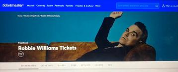 Concertkaarten Robbie Williams zo 22 juni beschikbaar voor biedingen