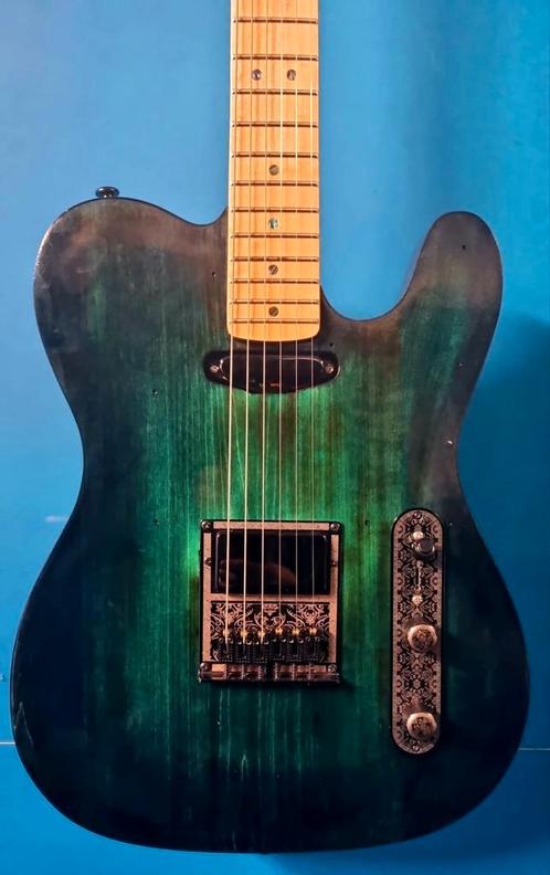 Telecaster Greeny, Muziek en Instrumenten, Snaarinstrumenten | Gitaren | Akoestisch, Zo goed als nieuw, Western- of Steelstringgitaar