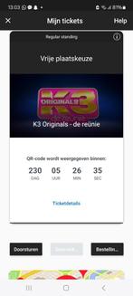 K3 originals 31 mei 20:30, Tickets en Kaartjes, Evenementen en Festivals, Eén persoon