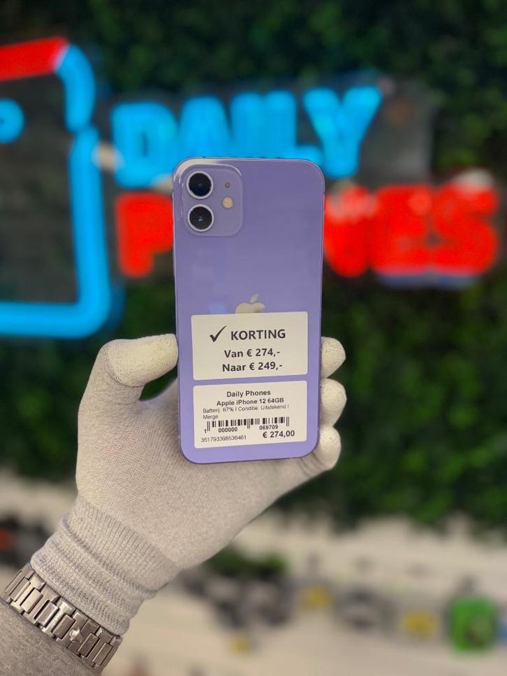 Zo goed als nieuw Apple iPhone 12 64GB, Telecommunicatie, Overige Telecommunicatie, Zo goed als nieuw, Ophalen of Verzenden