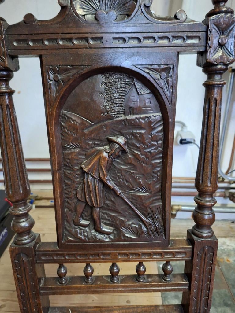 Antieke Bretonse Stoelen - Prachtige Details!, Antiek en Kunst, Antiek | Meubels | Stoelen en Banken, Ophalen of Verzenden