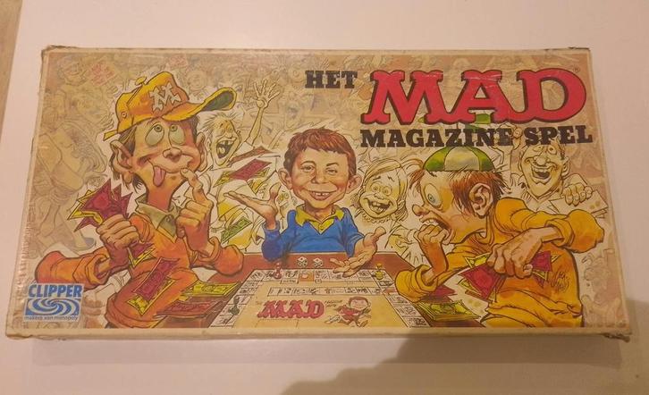 Mad Magazine Spel (1979) - Clipper Games, Hobby en Vrije tijd, Gezelschapsspellen | Bordspellen, Gebruikt, Drie of vier spelers