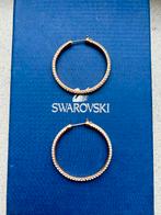 Swarovski hoop creolen, Ophalen of Verzenden, Zo goed als nieuw, Roze, Overige materialen
