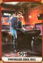 Grote Vintage Levi's 501 Poster, Verzamelen, Deurposter of groter, Ophalen of Verzenden, Reclame, Rechthoekig Staand