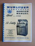 Service Manual: Wurlitzer 2104 (1957) jukebox nieuw !!!, Verzenden, Nieuw, 1950 tot 1960, Seeburg