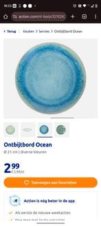 Gezocht! Action ontbijtbord Ocean Reactive glaze, Ophalen of Verzenden, Zo goed als nieuw, Bord(en), Overige stijlen