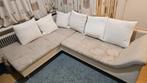 Hoekbank en 2 witte losse banken, Ophalen, Gebruikt, Leer, Modern