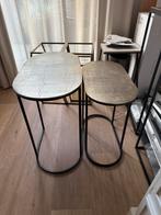 PTMD bijzettafels  set van 2. Messing goud, van €460 nu €95., Huis en Inrichting, Tafels | Bijzettafels, Minder dan 55 cm, Metaal of Aluminium