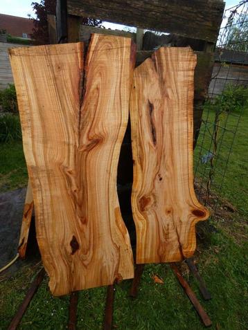 schaaldelen boomplanken tafelbladen salontafel wandplank was