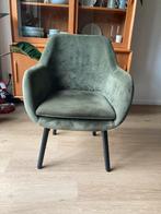 Velvet Fauteuil Groen/Grijs, Huis en Inrichting, Fauteuils, Ophalen, Minder dan 75 cm, Zo goed als nieuw, Stof