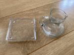 Whisky water kannetje met voetplaatje, Antiek en Kunst, Antiek | Glas en Kristal, Ophalen of Verzenden