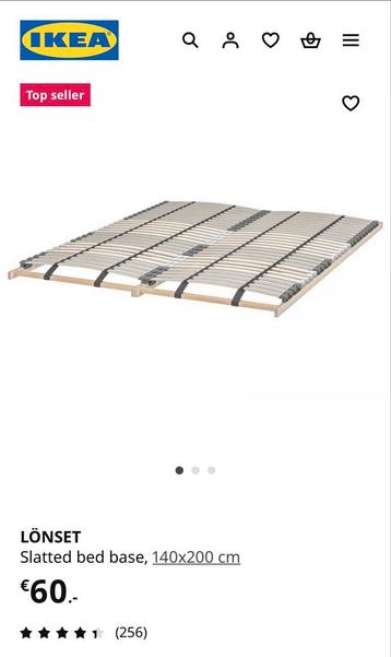 MALM Bedframe + LONSET Lattenbodem 140x200 - afbeelding 4