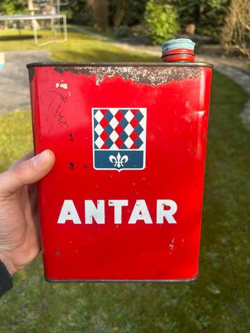 Olieblik olie blik oil can vintage Antar empty mancave beschikbaar voor biedingen