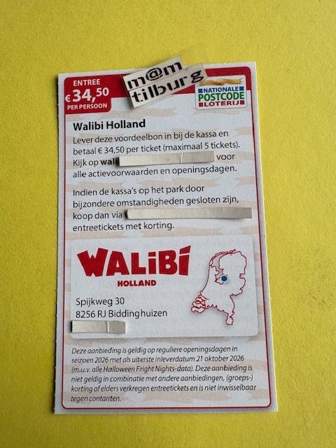 Walibi Holland entree €34,50 p.p., Tickets en Kaartjes, Recreatie | Pretparken en Attractieparken, Drie personen of meer, Ticket of Toegangskaart
