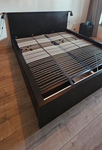 Malm ikea bed 180x200 zwart - afbeelding 1