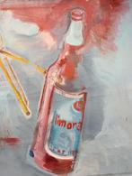 Pop art limonade verf op los doek jaren 80/90, Verzenden