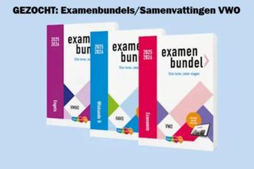 GEZOCHT: Examenbundels en samenvattingen VWO NG/NT beschikbaar voor biedingen
