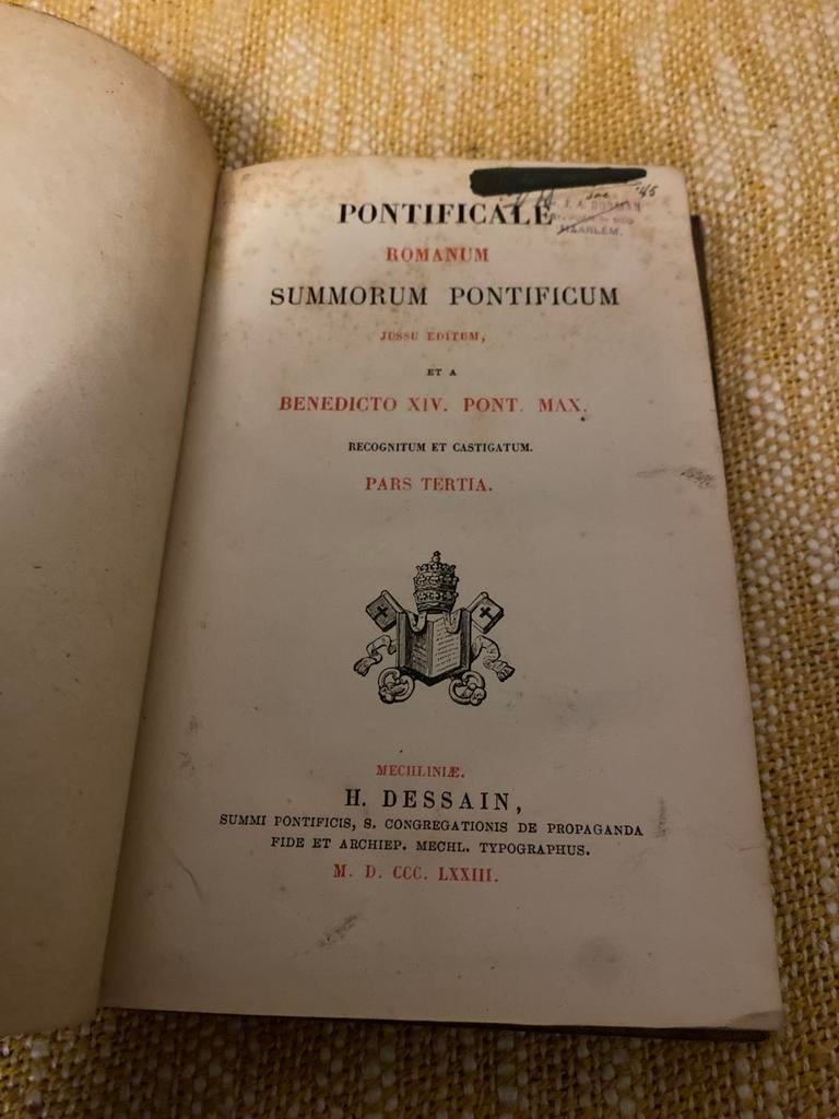 Pontificale Romanum Summorum Pontificum (1873), Ophalen of Verzenden