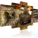 318 Rome Italie 5 Luik Canvas Schilderij 200x100cm 2 maten, Antiek en Kunst, Ophalen of Verzenden