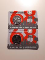 België 2018: 2x 2 Euro Studentenopstand 1968 (FR + NL, CC), Verzenden, België, 2 euro