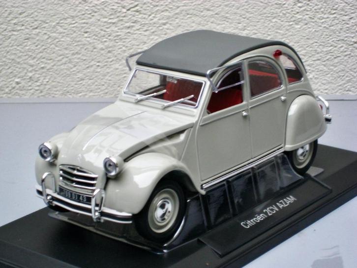 Citroen 2CV AZAM 1966 grijs rosé Norev 1:18, Hobby en Vrije tijd, Modelauto's | 1:18, Nieuw, Auto, Norev, Ophalen of Verzenden