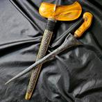 Antieke Keris Jalak Tilam Sari Dwiwarna Batu Lapak KNN01, Verzenden