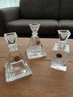 3 kleine karafjes loodkristal 24%, Antiek en Kunst, Antiek | Glas en Kristal, Ophalen of Verzenden