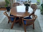 Vintage manou eethoek 4 persoons, Huis en Inrichting, Ophalen, Gebruikt, Rond, Vintage, manou
