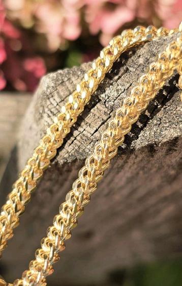 Prachtige 14k Franco schakel ketting 585 3.3mm beschikbaar voor biedingen