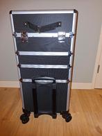 Make-up trolley/koffer aluminium zwart, Ophalen, Gebruikt, Zwart, Met slot