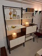 Vintage Poul Cadovius wandmeubel wallunit wandsysteem, Huis en Inrichting, Kasten | Wandmeubels, .., Met deur(en), 150 tot 200 cm